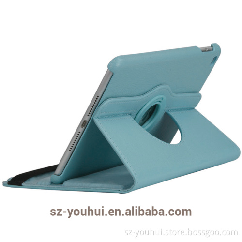 Wholesale Magic Hand Strap Holder 360 Degree Rotating Cover Leather Case with Auto Wake Up for iPad mini 4